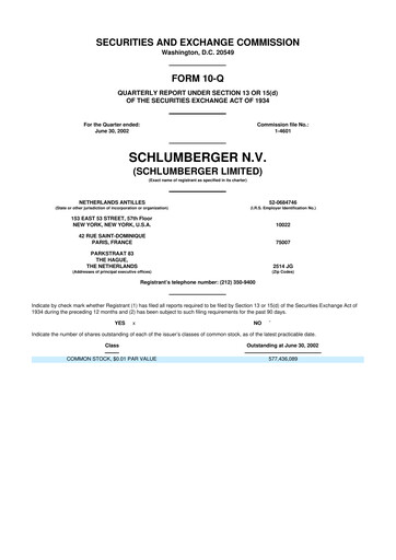 Vorschaubild SLB (Schlumberger) 10-Q Quartalsbericht  