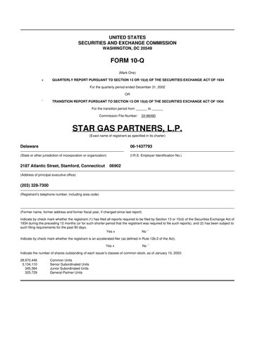 Thumbnail Star Group 10-Q Quarterly Report FY 