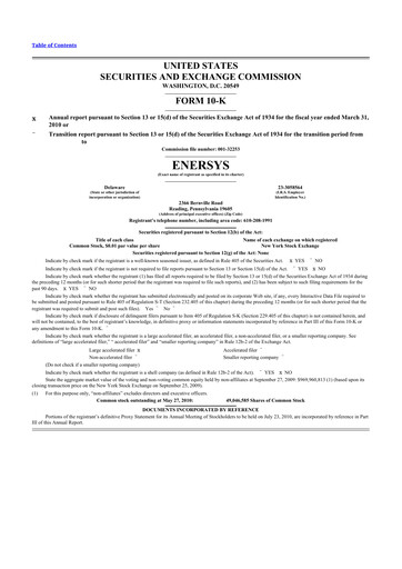 Thumbnail EnerSys 10-K Annual Report 