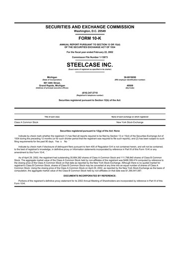 Thumbnail Steelcase 10-K Annual Report 