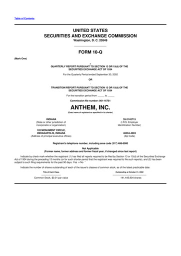 Thumbnail Elevance Health 10-Q Quarterly Report FY 
