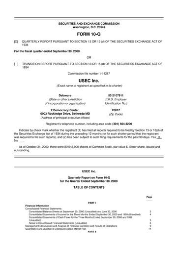 Vorschaubild Centrus Energy 10-Q Quartalsbericht  