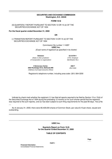 Vorschaubild Centrus Energy 10-Q Quartalsbericht  