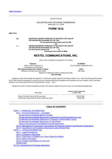 Thumbnail Nextel Communications 10-Q Quarterly Report FY 