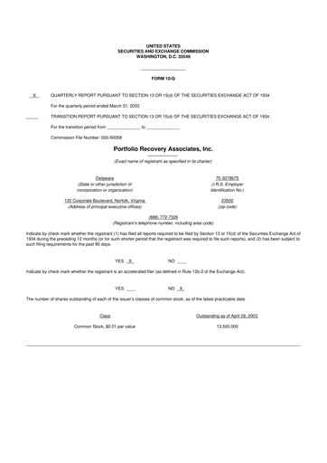 Thumbnail PRA Group
 10-Q Quarterly Report FY 