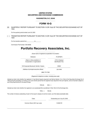 Thumbnail PRA Group
 10-Q Quarterly Report FY 