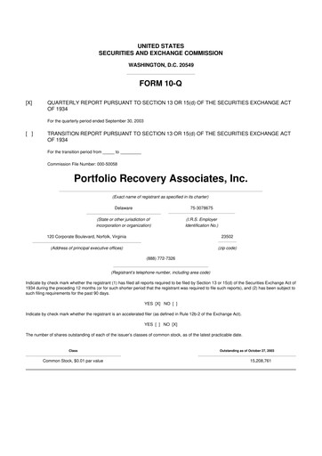 Thumbnail PRA Group
 10-Q Quarterly Report FY 