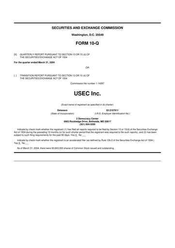 Vorschaubild Centrus Energy 10-Q Quartalsbericht  