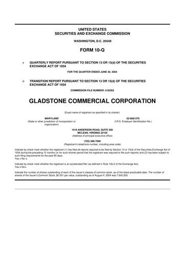 Thumbnail Gladstone Commercial 10-Q Quarterly Report FY 