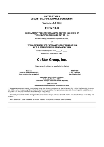 Thumbnail CoStar Group 10-Q Quarterly Report FY 