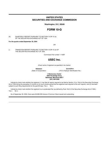 Vorschaubild Centrus Energy 10-Q Quartalsbericht  