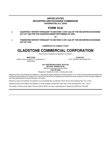 Thumbnail Gladstone Commercial 10-Q Quarterly Report FY 