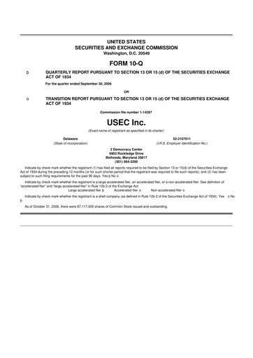 Vorschaubild Centrus Energy 10-Q Quartalsbericht  