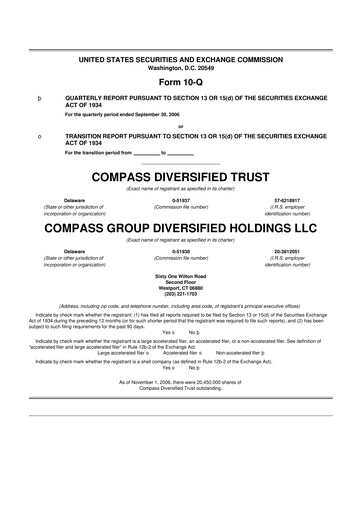 Thumbnail Compass Diversified Holdings 10-Q Quarterly Report FY 