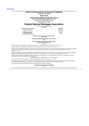 Thumbnail Fannie Mae
 10-K Annual Report 