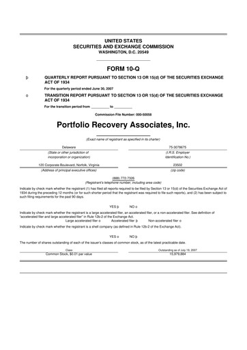 Thumbnail PRA Group
 10-Q Quarterly Report FY 