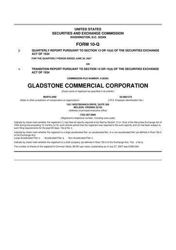 Thumbnail Gladstone Commercial 10-Q Quarterly Report FY 