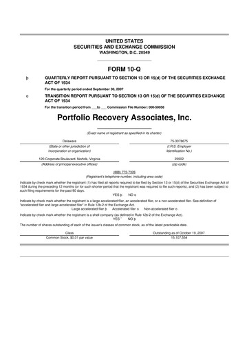 Thumbnail PRA Group
 10-Q Quarterly Report FY 