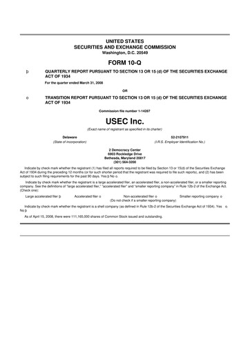 Vorschaubild Centrus Energy 10-Q Quartalsbericht  