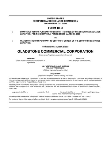 Thumbnail Gladstone Commercial 10-Q Quarterly Report FY 
