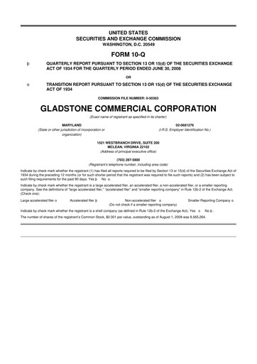 Thumbnail Gladstone Commercial 10-Q Quarterly Report FY 
