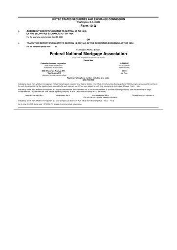 Thumbnail Fannie Mae
 10-Q Quarterly Report FY 