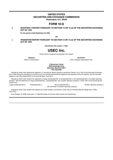 Vorschaubild Centrus Energy 10-Q Quartalsbericht  