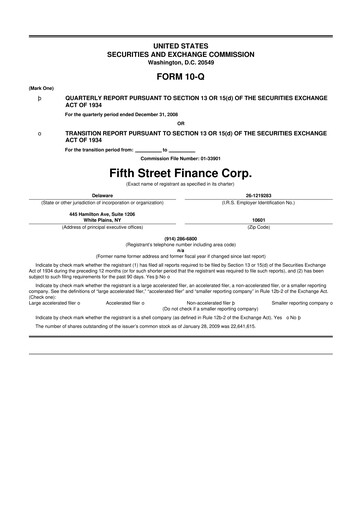 Thumbnail Oaktree Specialty Lending Corporation 10-Q Quarterly Report FY 