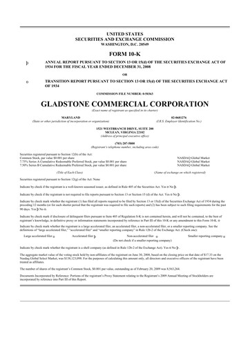 Thumbnail Gladstone Commercial 10-K Annual Report 