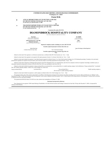 Thumbnail Diamondrock Hospitality Company 10-K Annual Report 