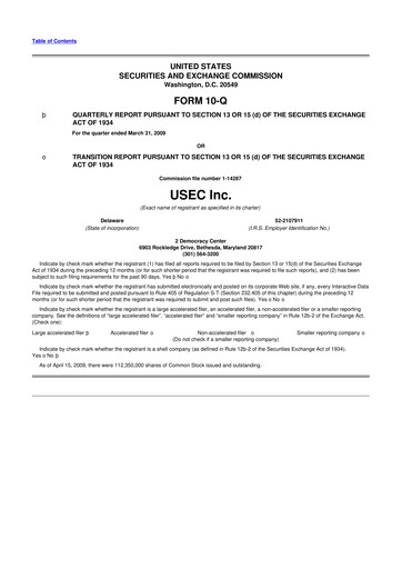 Vorschaubild Centrus Energy 10-Q Quartalsbericht  