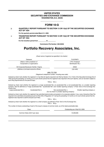 Thumbnail PRA Group
 10-Q Quarterly Report FY 