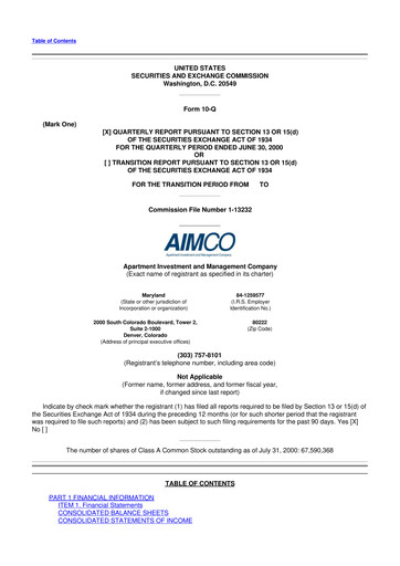 Thumbnail Aimco 10-Q Quarterly Report FY 