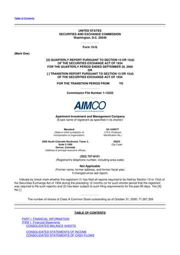 Thumbnail Aimco 10-Q Quarterly Report FY 