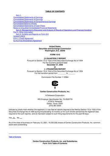 Thumbnail Eagle Materials
 10-Q Quarterly Report FY 