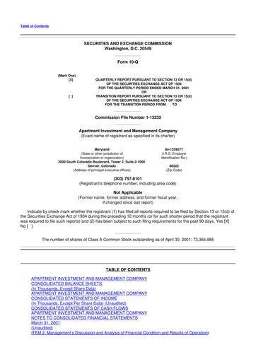Thumbnail Aimco 10-Q Quarterly Report FY 