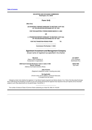 Thumbnail Aimco 10-Q Quarterly Report FY 
