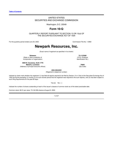 Thumbnail NPK International 10-Q Quarterly Report FY 