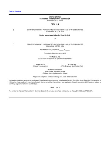 Thumbnail SurModics 10-Q Quarterly Report FY 