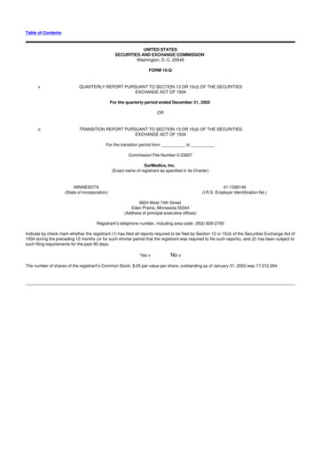 Thumbnail SurModics 10-Q Quarterly Report FY 