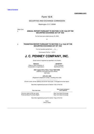 Thumbnail JCPenney 10-K Annual Report 