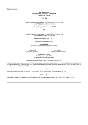 Thumbnail SurModics 10-Q Quarterly Report FY 