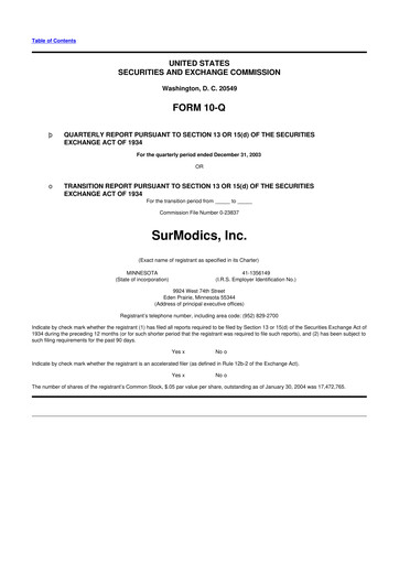 Thumbnail SurModics 10-Q Quarterly Report FY 