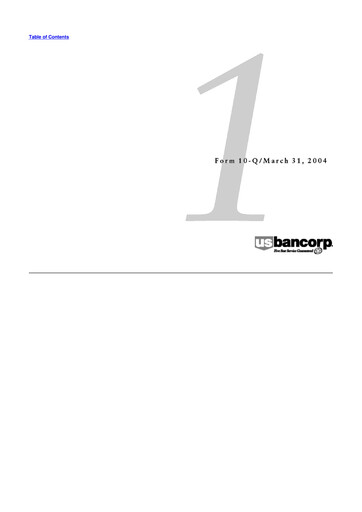 Miniature U.S. Bancorp 10-Q Rapport trimestriel  