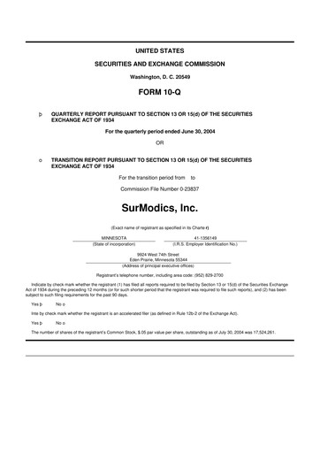 Thumbnail SurModics 10-Q Quarterly Report FY 