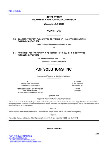 Thumbnail PDF Solutions 10-Q Quarterly Report FY 