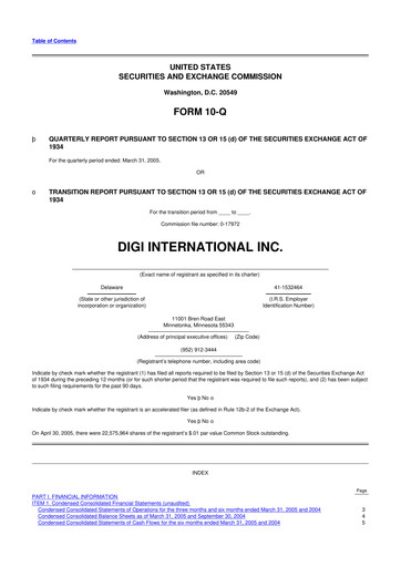 Thumbnail Digi International
 10-Q Quarterly Report FY 
