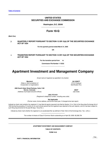 Thumbnail Aimco 10-Q Quarterly Report FY 