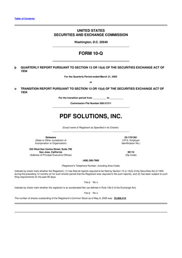 Thumbnail PDF Solutions 10-Q Quarterly Report FY 