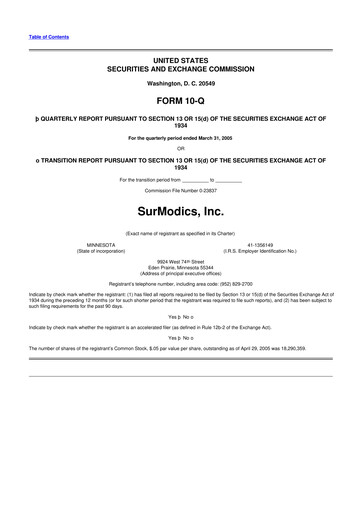 Thumbnail SurModics 10-Q Quarterly Report FY 
